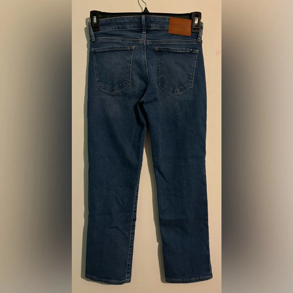 Lucky Brand Womens Sweet Crop Sz 4/27 Medium Wash Stretch‎ Mid Rise Straight Leg